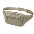 Gürteltasche 32 x 8 x 15 cm aus Kunstfaser Taupe mit Reißverschluss für Alltag