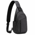 Brusttasche 17 x 8 x 30 cm Kunstleder Schwarz mit verstellbarem Schultergurt