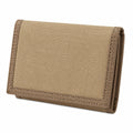 Geldbörse 12 x 9 x 2 cm aus Textilgewebe in Khaki mit Faltverschluss