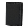 Brieftasche 12 x 9 x 2 cm aus schwarzem Textilgewebe im kompakten Faltformat