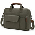 Laptoptasche 40 x 8 x 30 cm aus Textilgewebe olivgrün mit Schultergurt