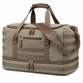 Reisetasche 55 x 28 x 32 cm aus Textilgewebe in Khaki mit Schultergurt und mehreren Fächern