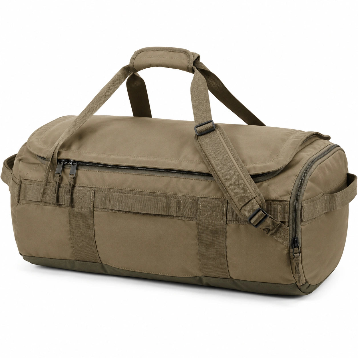 Reisetasche 55 x 28 x 28 cm olivgrünes Synthetikgewebe mit Schultergurt und Reißverschluss