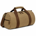 Reisetasche 50 x 25 x 25 cm aus Canvas Khaki Braun mit Schultergurt im klassischen Stil