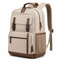 Rucksack 30 x 18 x 45 cm aus Textil in Beige Braun mit mehreren Fächern