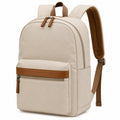 Rucksack 30 x 15 x 42 cm Textil Beige Braun Alltag mit Reißverschlüssen
