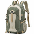 Wanderrucksack 32 x 20 x 48 cm aus Textil olivgrün beige mit gepolsterten Schultergurten
