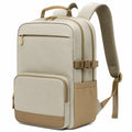 Rucksack 30×16×42 cm aus Synthetik Beige für Alltag und Reisen mit Mehrfachfächern