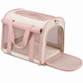 Haustier-Transporttasche 45 x 28 x 28 cm Textil Rosa mit Netzfenstern faltbar