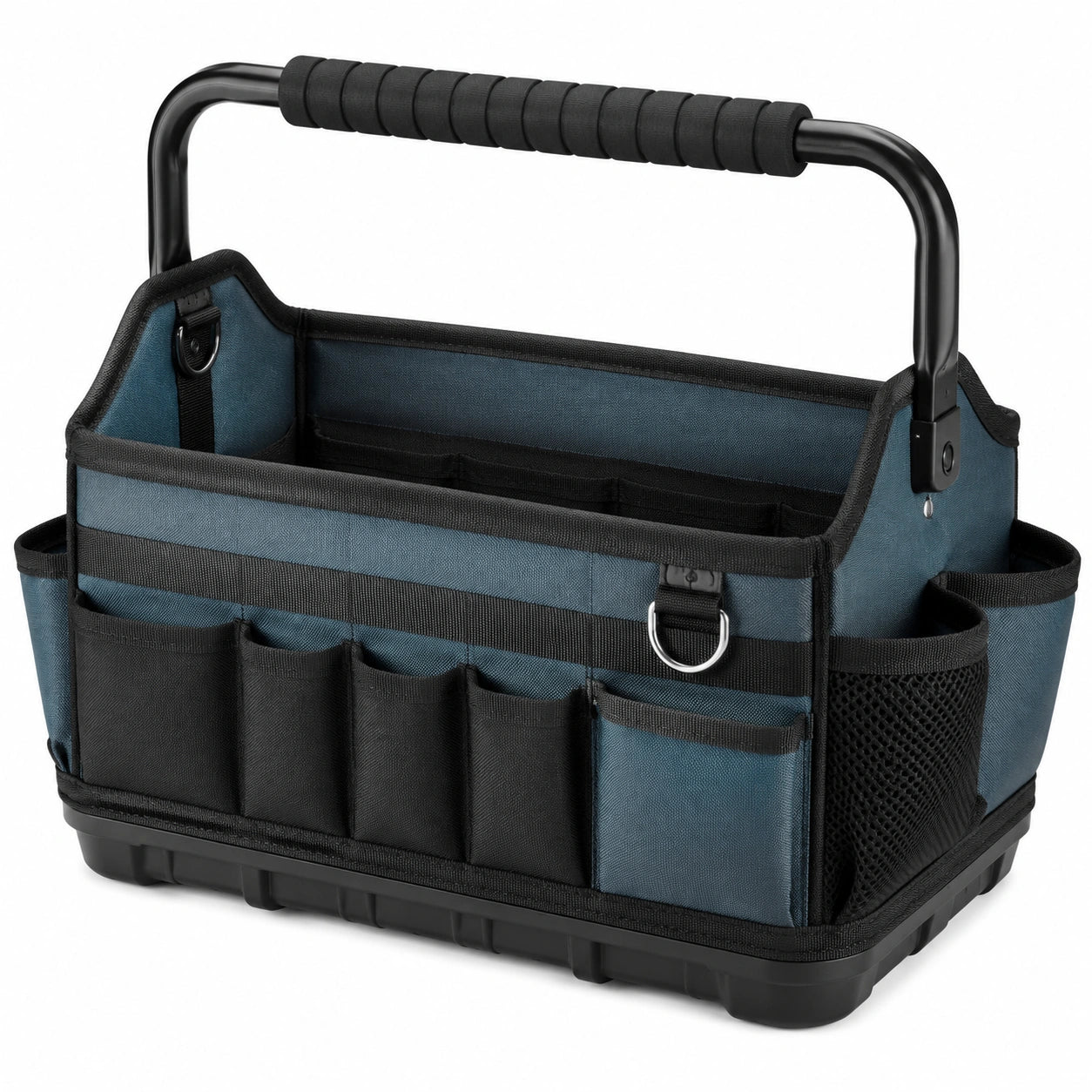 Werkzeugtasche 40 cm Polyester Blau Schwarz mit Tragegriff und Außenfächern